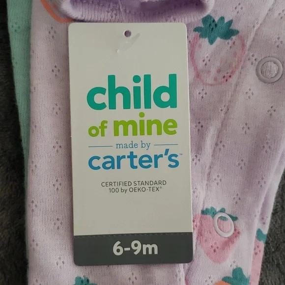 CHILD OF MINE by Carters Footed PJs Sz 6-9mo NWT - Picture 4 of 4